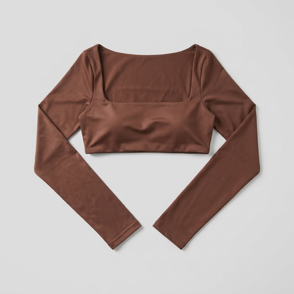 Crop Top de manga larga