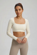 Crop Top de manga larga